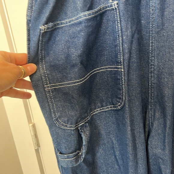 Dickies Blue Denim overalls with Red Label size large. - Picture 10 of 15